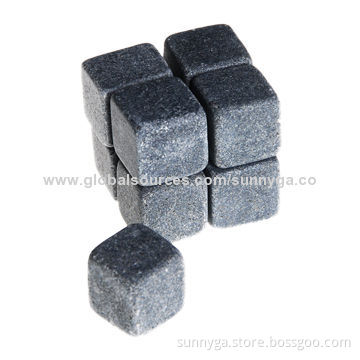 Whisky Stones, 6oz Glass, Natural Soapstone, Keep Hot and Cold Things